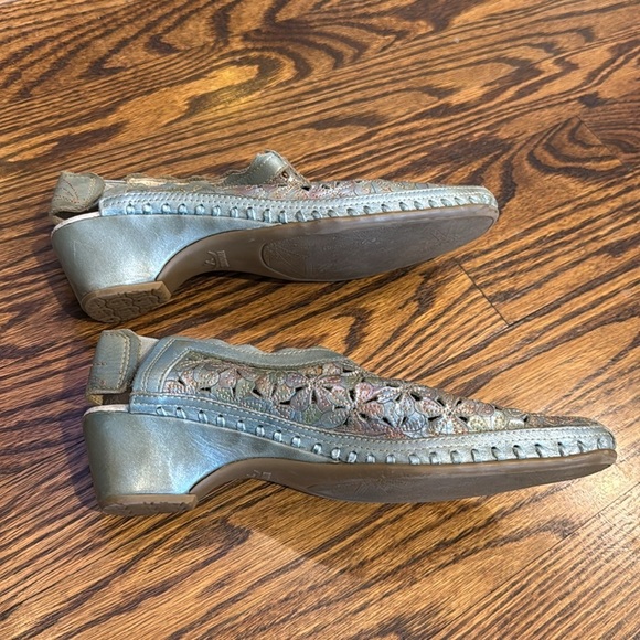 PIKOLINOS Women’s Leather Slingback Small Heels EU37 US 7.5Floral Breathable - Picture 4 of 5